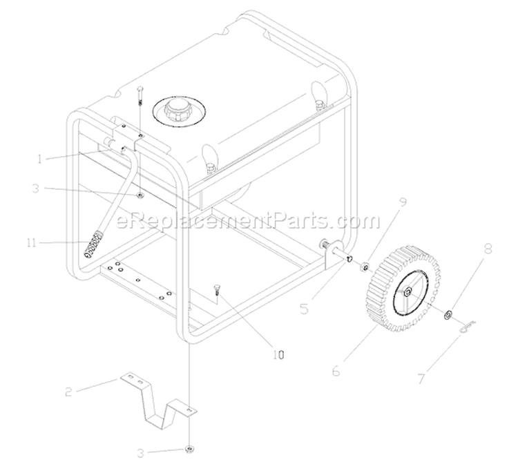 Page D Diagram and Parts List for 030208-2  Briggs and Stratton Generator